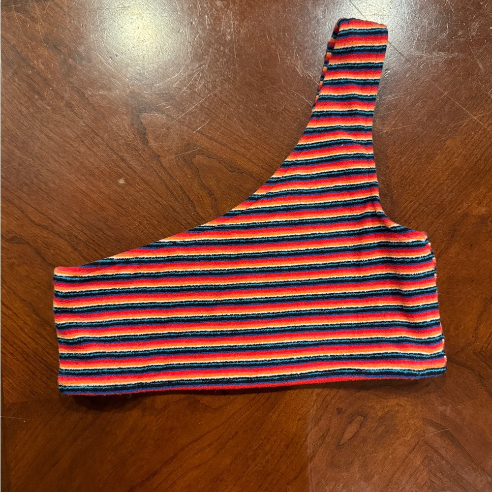 Frankies Bikini Top barb striped terry XS